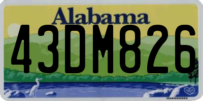 AL license plate 43DM826