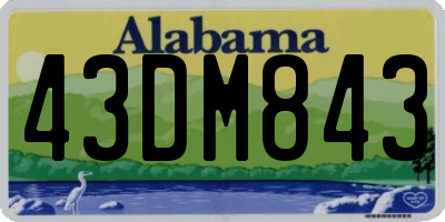 AL license plate 43DM843