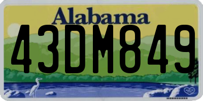 AL license plate 43DM849