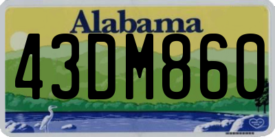 AL license plate 43DM860