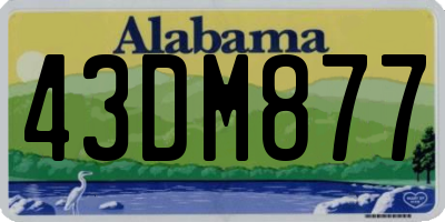 AL license plate 43DM877