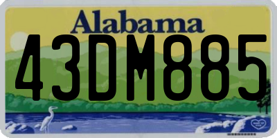 AL license plate 43DM885