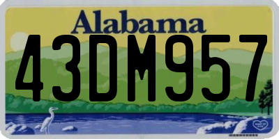 AL license plate 43DM957