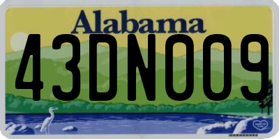 AL license plate 43DN009