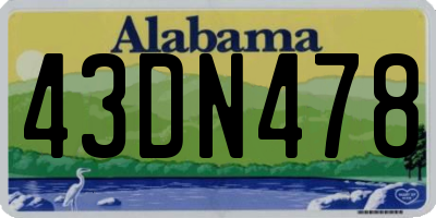 AL license plate 43DN478