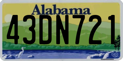 AL license plate 43DN721