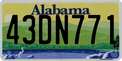 AL license plate 43DN771