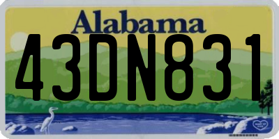 AL license plate 43DN831