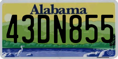 AL license plate 43DN855