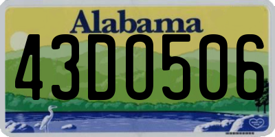 AL license plate 43DO506