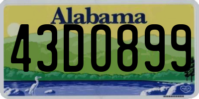AL license plate 43DO899