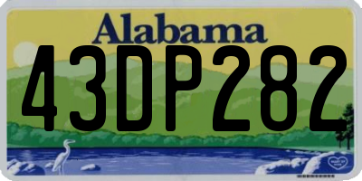 AL license plate 43DP282