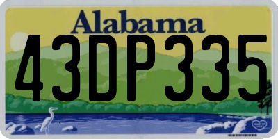 AL license plate 43DP335