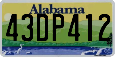 AL license plate 43DP412