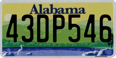 AL license plate 43DP546