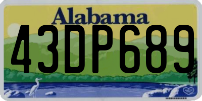 AL license plate 43DP689