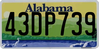 AL license plate 43DP739