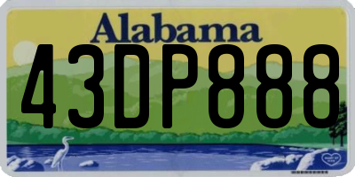 AL license plate 43DP888