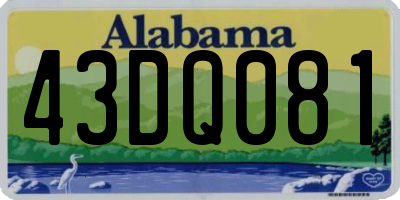 AL license plate 43DQ081