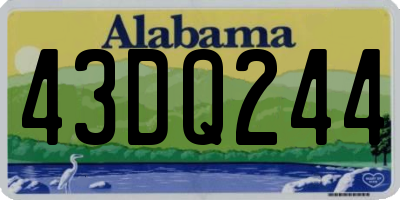 AL license plate 43DQ244