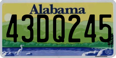 AL license plate 43DQ245