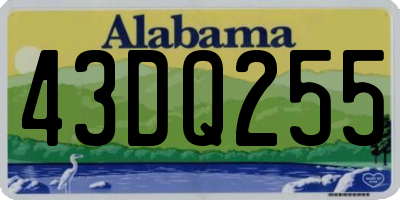 AL license plate 43DQ255