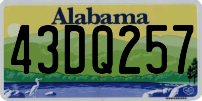 AL license plate 43DQ257