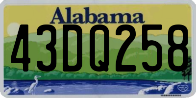 AL license plate 43DQ258