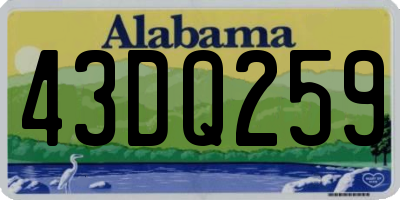 AL license plate 43DQ259