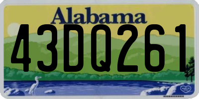 AL license plate 43DQ261