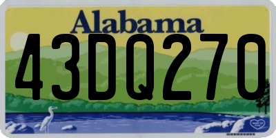 AL license plate 43DQ270