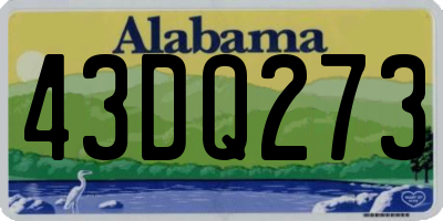 AL license plate 43DQ273
