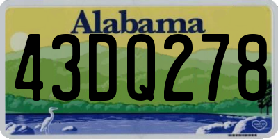 AL license plate 43DQ278