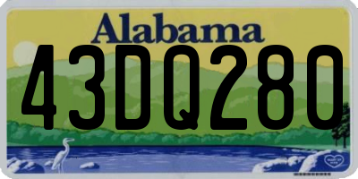 AL license plate 43DQ280