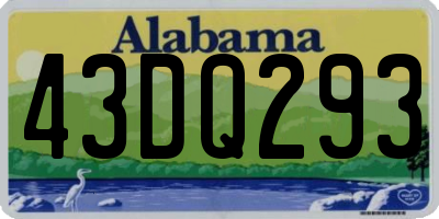 AL license plate 43DQ293