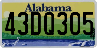 AL license plate 43DQ305