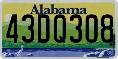 AL license plate 43DQ308