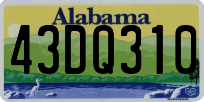 AL license plate 43DQ310
