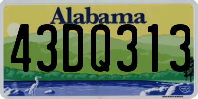 AL license plate 43DQ313