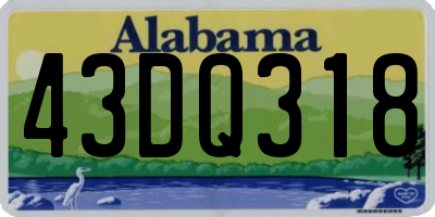 AL license plate 43DQ318