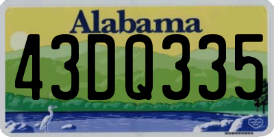 AL license plate 43DQ335