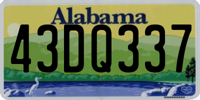 AL license plate 43DQ337