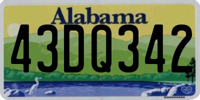 AL license plate 43DQ342