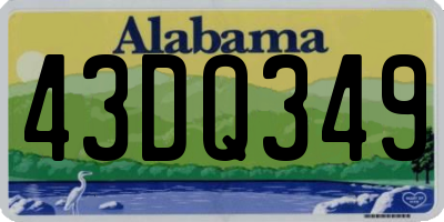 AL license plate 43DQ349