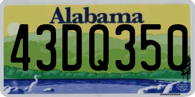 AL license plate 43DQ350