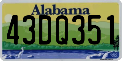 AL license plate 43DQ351