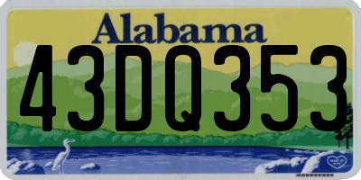 AL license plate 43DQ353