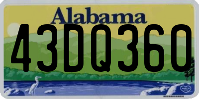 AL license plate 43DQ360