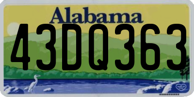 AL license plate 43DQ363