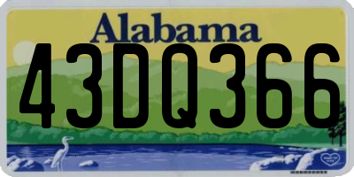 AL license plate 43DQ366